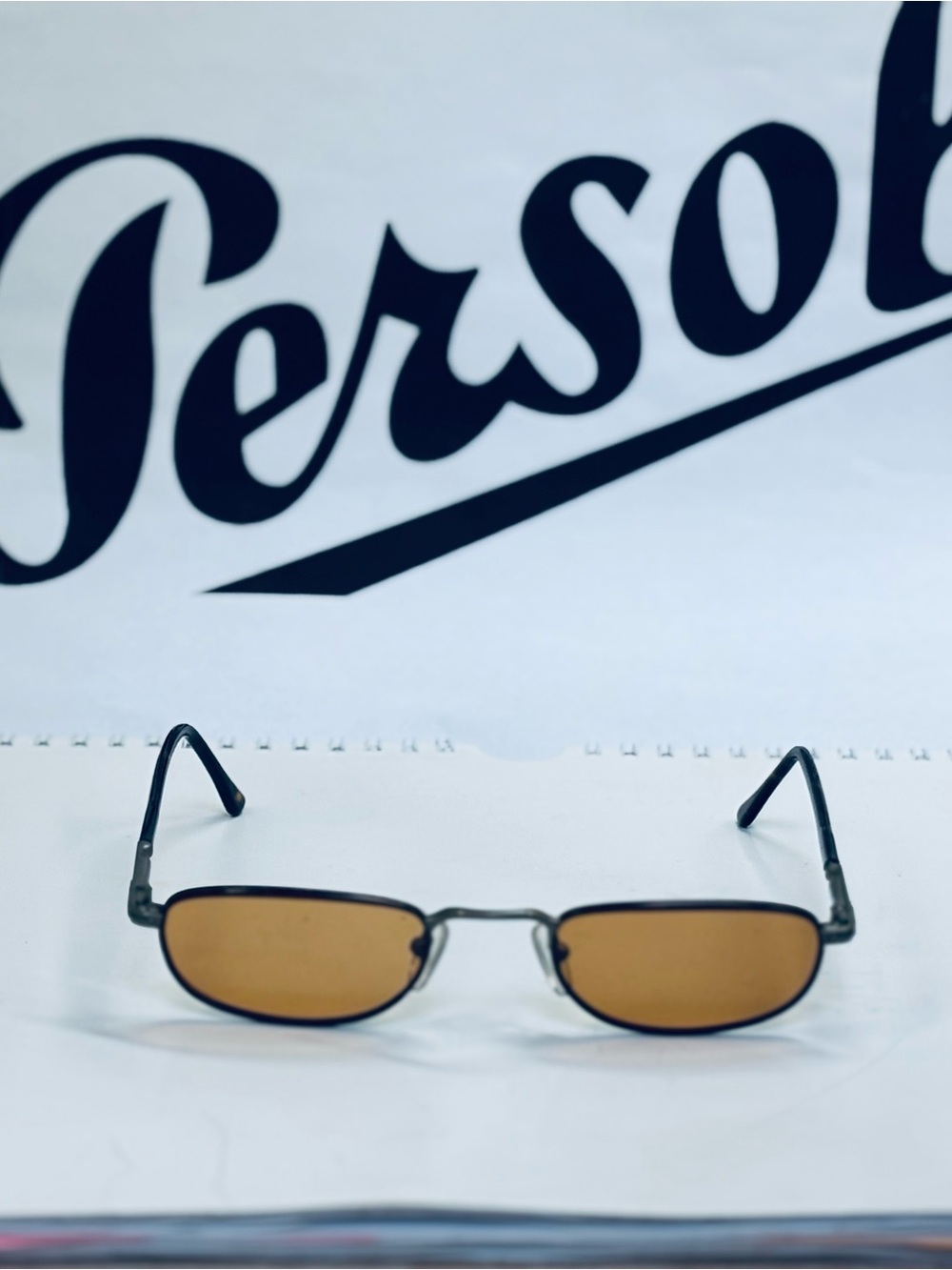 Vintage Persol Sunglass Readers 2052V 618 Gunmetal Tortoise  Lenses +2.00